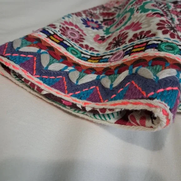 Christophe Sauvat Linda Jacket Blazer Sm Embellished Embroidered Crop Colorful - Picture 8 of 16